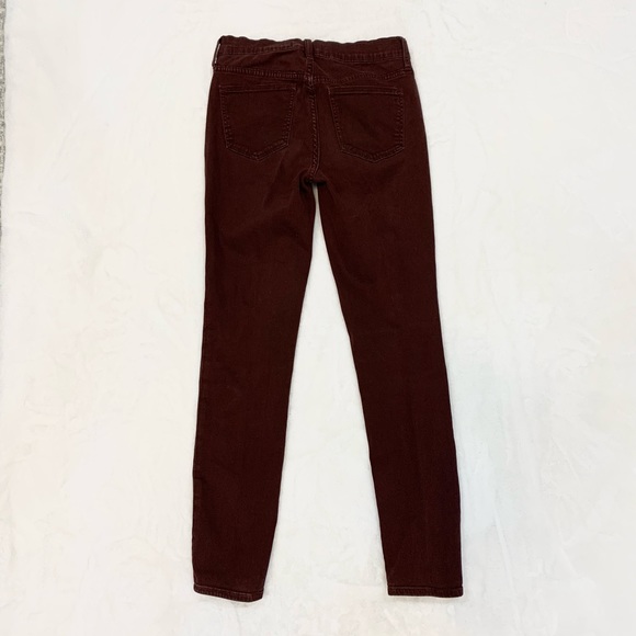 Madewell High Riser Skinny Maroon Jean Pants - Picture 3 of 11